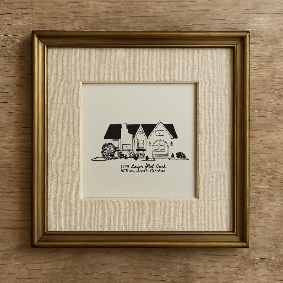 Custom Home Portrait: Hand-Drawn House Illustration (Digital File) | Etsy (US)