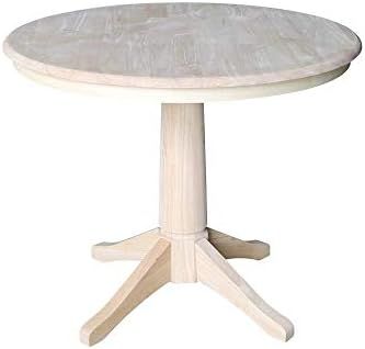 International Concepts 36" Round Top Pedestal Table-28.9" H, Unfinished | Amazon (US)