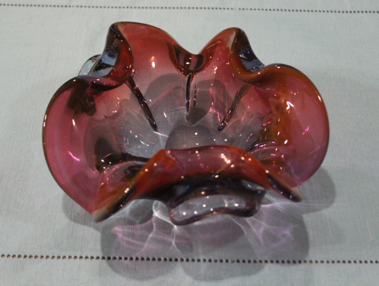 Vintage Multi-Color Murano Glass Dish/Ashtray | eBay US