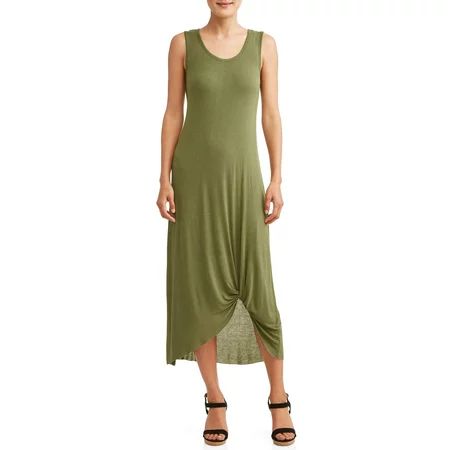 Women's Maxi Tank Dress W/Knot | Walmart (US)