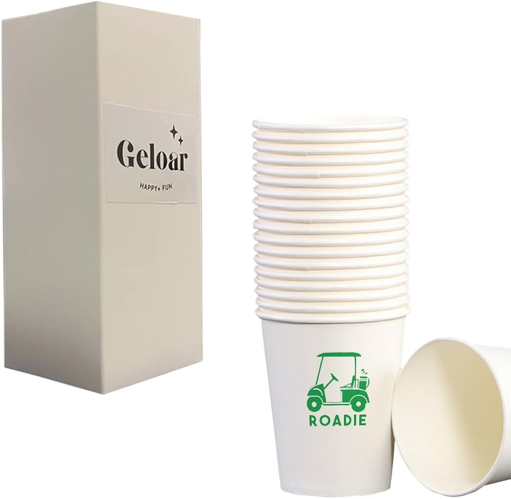 Golf Party Cups, 20 Pack 9oz Roadie Golf Themed Disposable Paper Cups for Golf Tournaments Golf C... | Amazon (US)