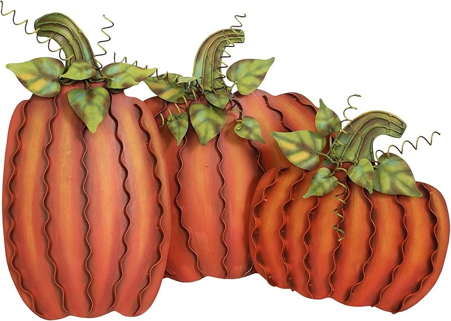 The Round Top Collection - Metal Pumpkins Assortment of 3 | Amazon (US)