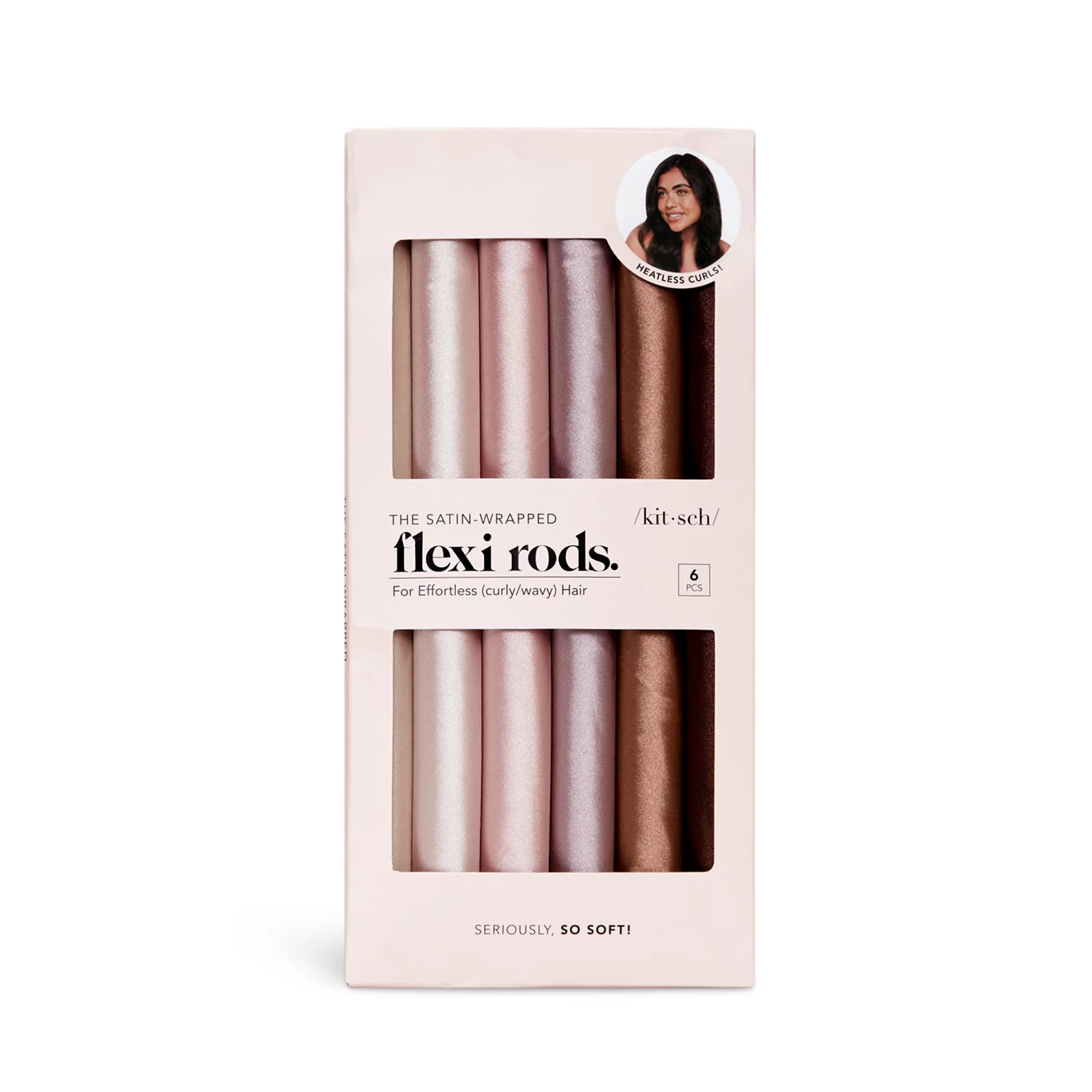 Kitsch Satin Wrapped Flexi Rods Hair Curling Set, Rosewood | Kohl's