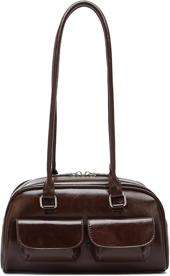 Y2K Shoulder Bag for Women Black Small Purse Brown Purse Trendy Purse Retro Women's Shoulder Hand... | Amazon (US)