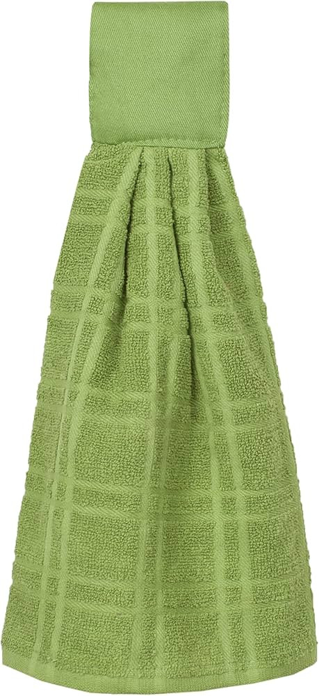 Ritz Hanging Tie Towels, 1 Pack - Solid, Cactus | Amazon (US)