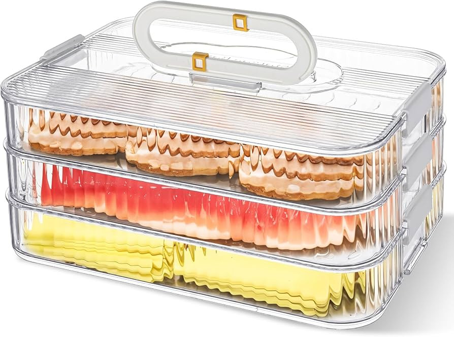 3-Tier Deli Meat Container for Fridge Organizers and Storage, Stackable Deli Meat Containers with... | Amazon (US)