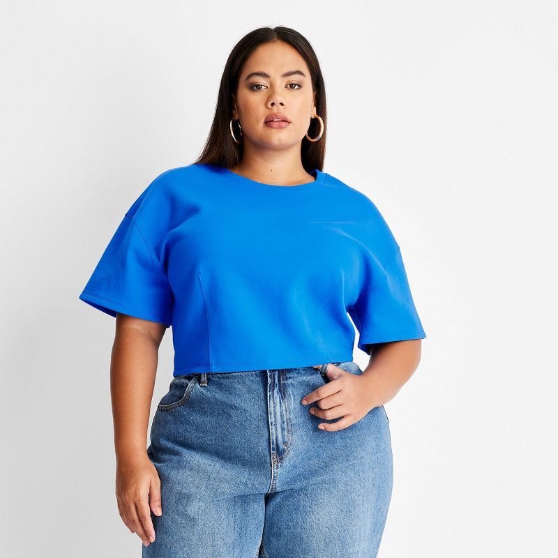Women's Short Sleeve Boxy Crop T-Shirt - Future Collective™ with Kahlana Barfield Brown | Target