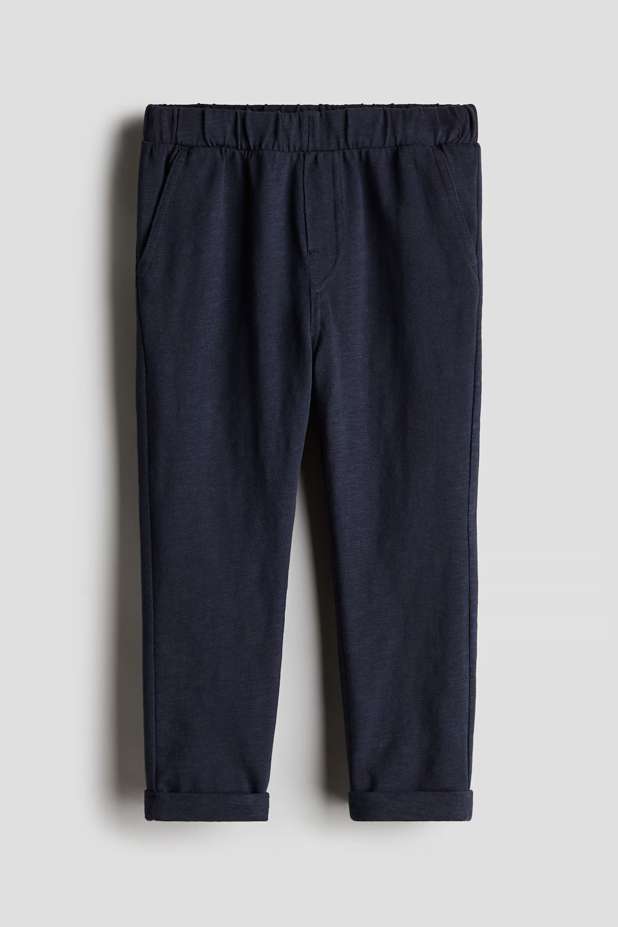 Cotton Jersey Joggers - Regular waist - Long - Navy blue - Kids | H&M US | H&M (US + CA)
