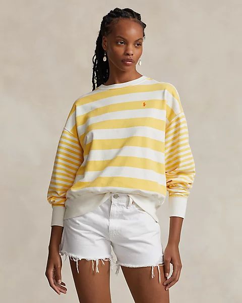 Striped Organic Cotton Terry Sweatshirt | Ralph Lauren (UK)