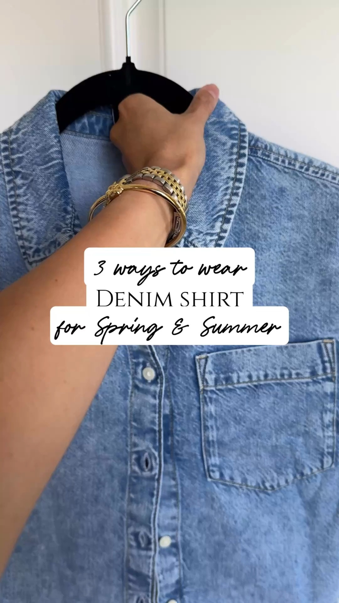 Spring outfits 2026. 
3 ways to wear a denim shirt for Spring & Summer. 
1. With neutral cotton pants, slim sandals, textured bag. 
2. With relaxed fit longer length shorts, chunky slide sandals, straw tote. 
3. With off-white/ white jeans, crossbody bag, clear strap sandals. 

Exact items:
Denim shirt has a great cut and fit to feel modern. True to size. 
Olive pants from @Pistola Denim currently on rare sale. Size down. 
These are my favorite denim shorts for the last couple of years that are worth the splurge for me. I size up. 
Cute new woven raffia @Birkenstock US  sandals. True to size for Arizona style. 
Favorite white actually off-white jeans from @levi . Relaxed style. I size up. 
Clear strap sandals from @Anthropologie look chic with pointed toe. I size up. 


#LTKOver40