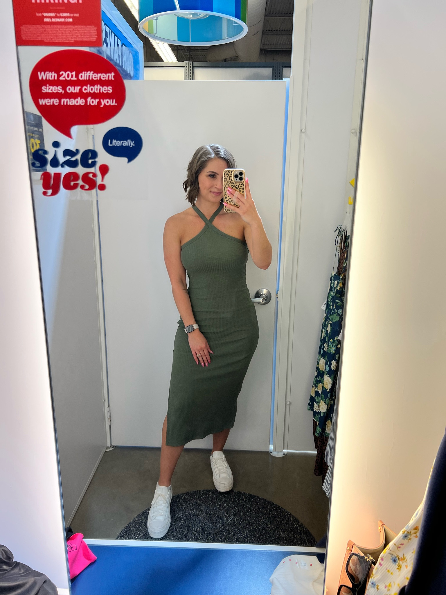 This comfy ribbed dress has a fun neckline. I’m wearing a medium and it comes in a few colors. Has a built in shelf bra but no padding. I would probably just add some sticky boobs  

#LTKunder50 #LTKsalealert #LTKSeasonal