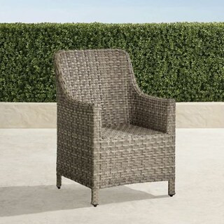 Ashby Dining Arm Chairs Set of Two in All-Weather Putty Wicker with Optional Cushions | Frontgate