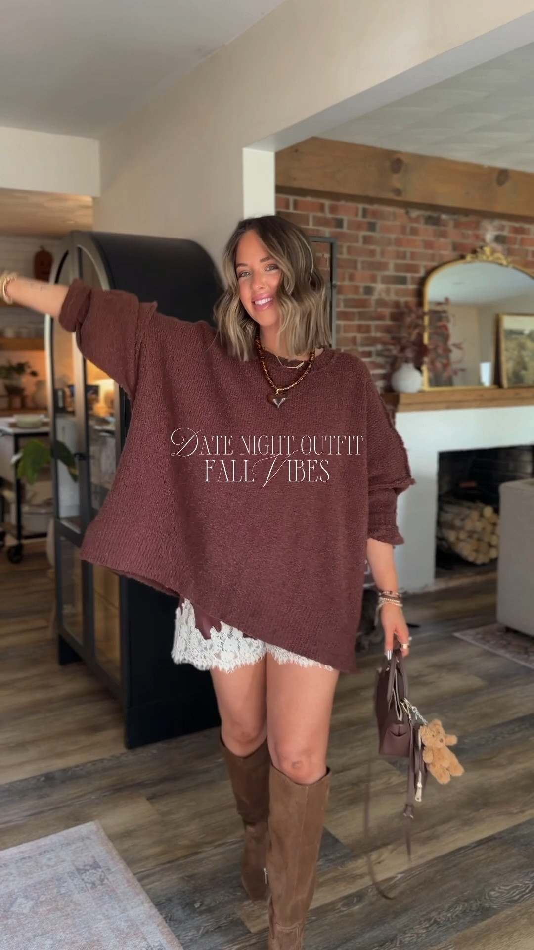 Date night vibesss🤎 satin lace trim shorts are amazing!!! Love love and will style for daytime soon! In a size L! 

Amazon, free people lookalike, designer look for less, fall trends, trending for fall, suede boots

#LTKFindsUnder100 #LTKFallSale #LTKSeasonal