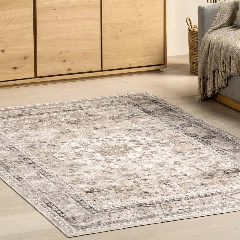Davi Faded Traditional Spill Proof Machine Washable Area Rug | Wayfair North America