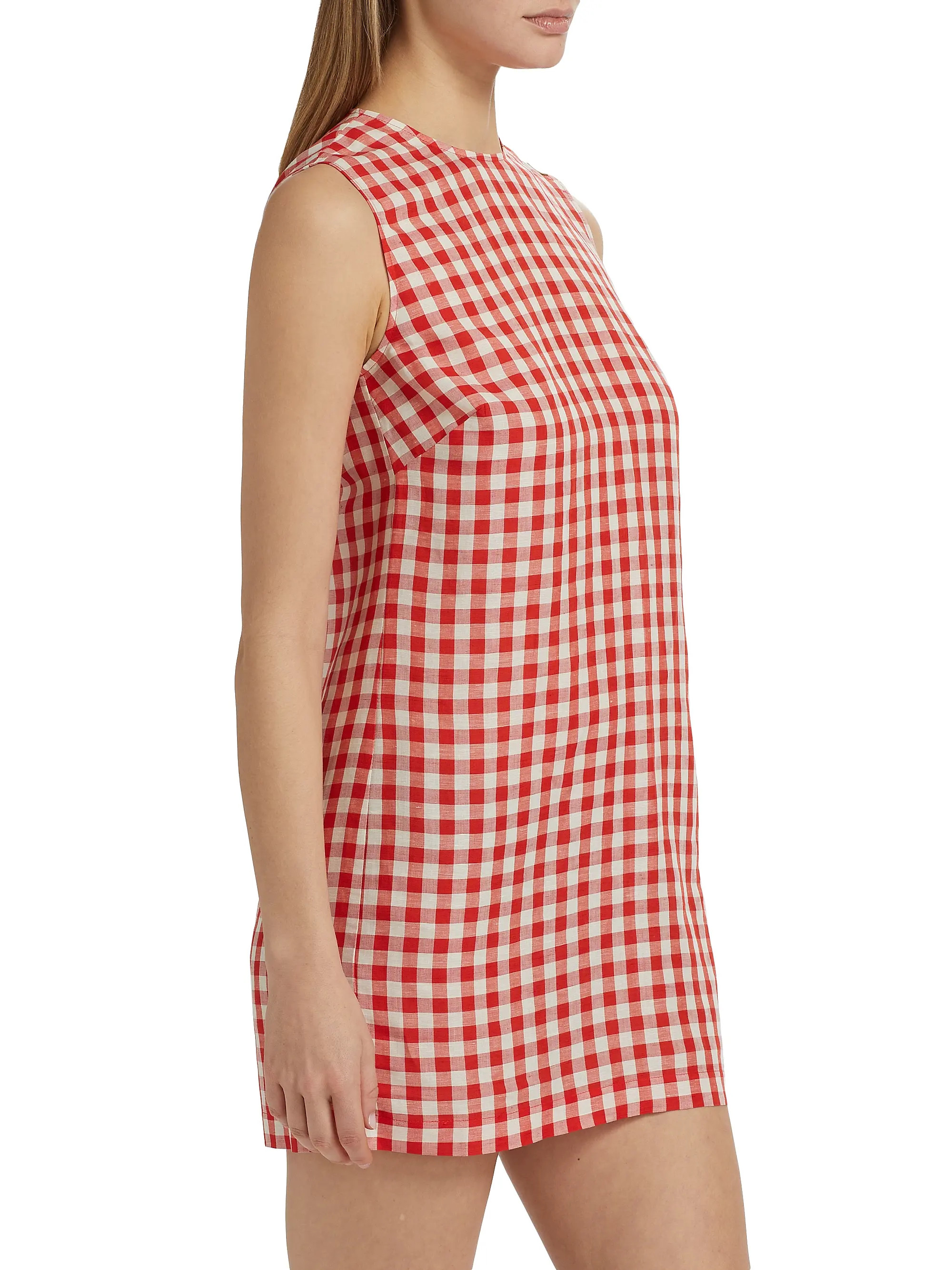 D\u00d4EN Coralie Gingham Mini Shift Dress | Saks Fifth Avenue | Saks Fifth Avenue