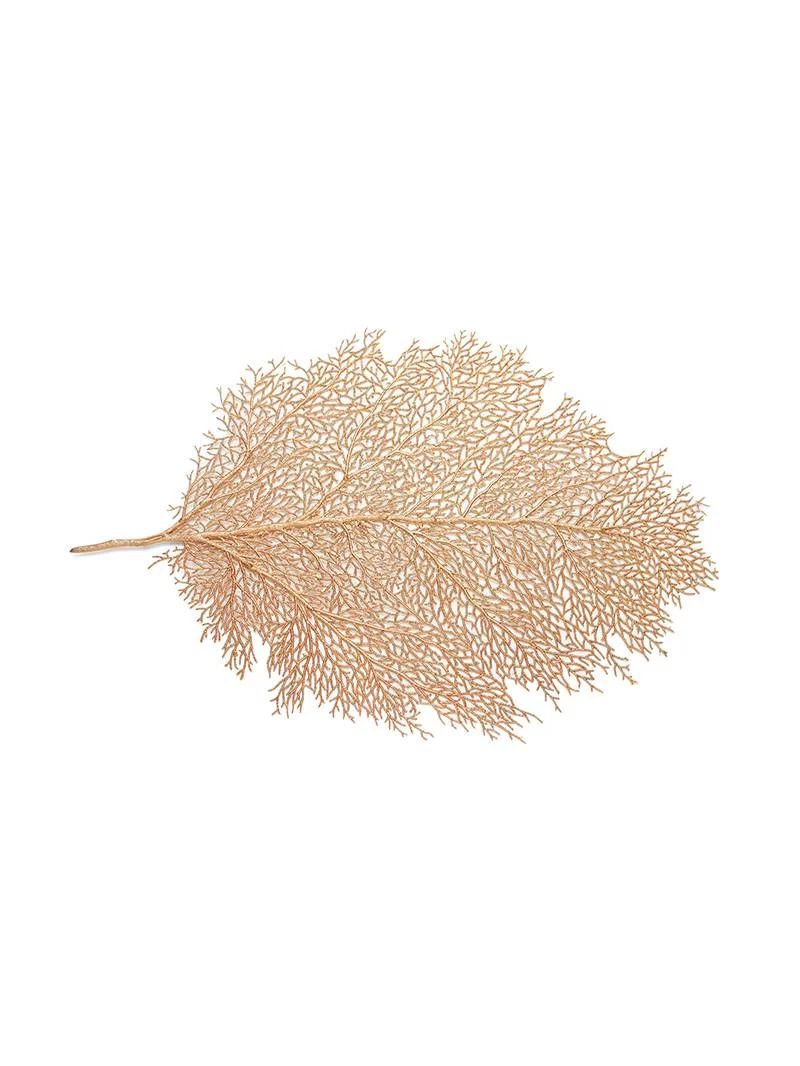 Metallic Leaf Placemat Medium Size 11.5" x 18" wipes clean Copper Rose Gold - Walmart.com | Walmart (US)
