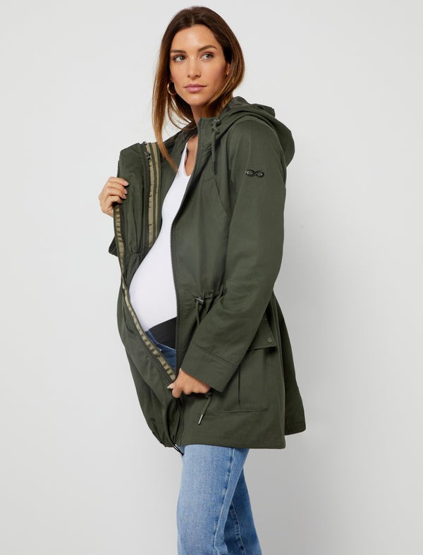 Modern Eternity Lara 3-in-1 Maternity Military Jacket | A Pea In The Pod
