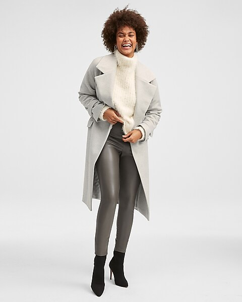 Super High Waisted Faux Leather Leggings | Express