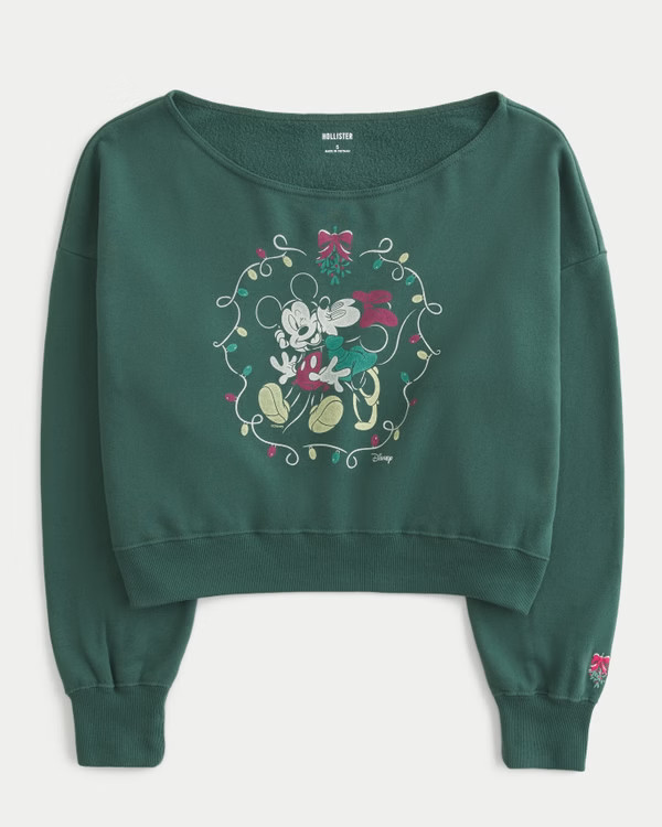 Mini Mickey and Minnie Mouse Graphic Sweatshirt | Hollister (US)