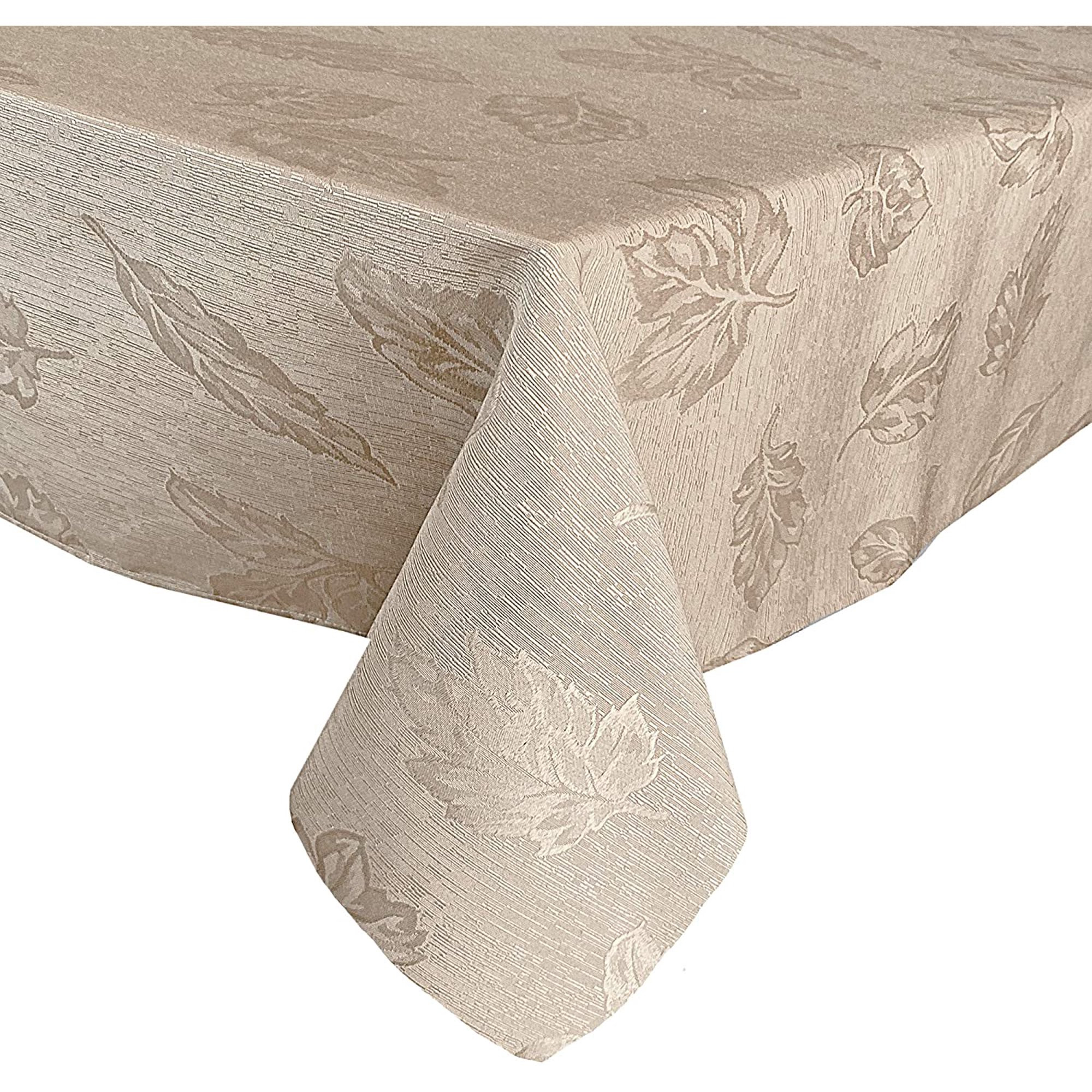 Newbridge Tremont Autumn Leaf Damask Thanksgiving Fabric Tablecloth, Swirling Leaves Damask Fall ... | Walmart (US)