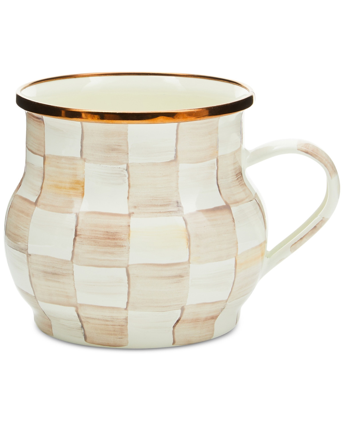 Mackenzie-Childs Mocha Check Mug - Mocha | Macy's