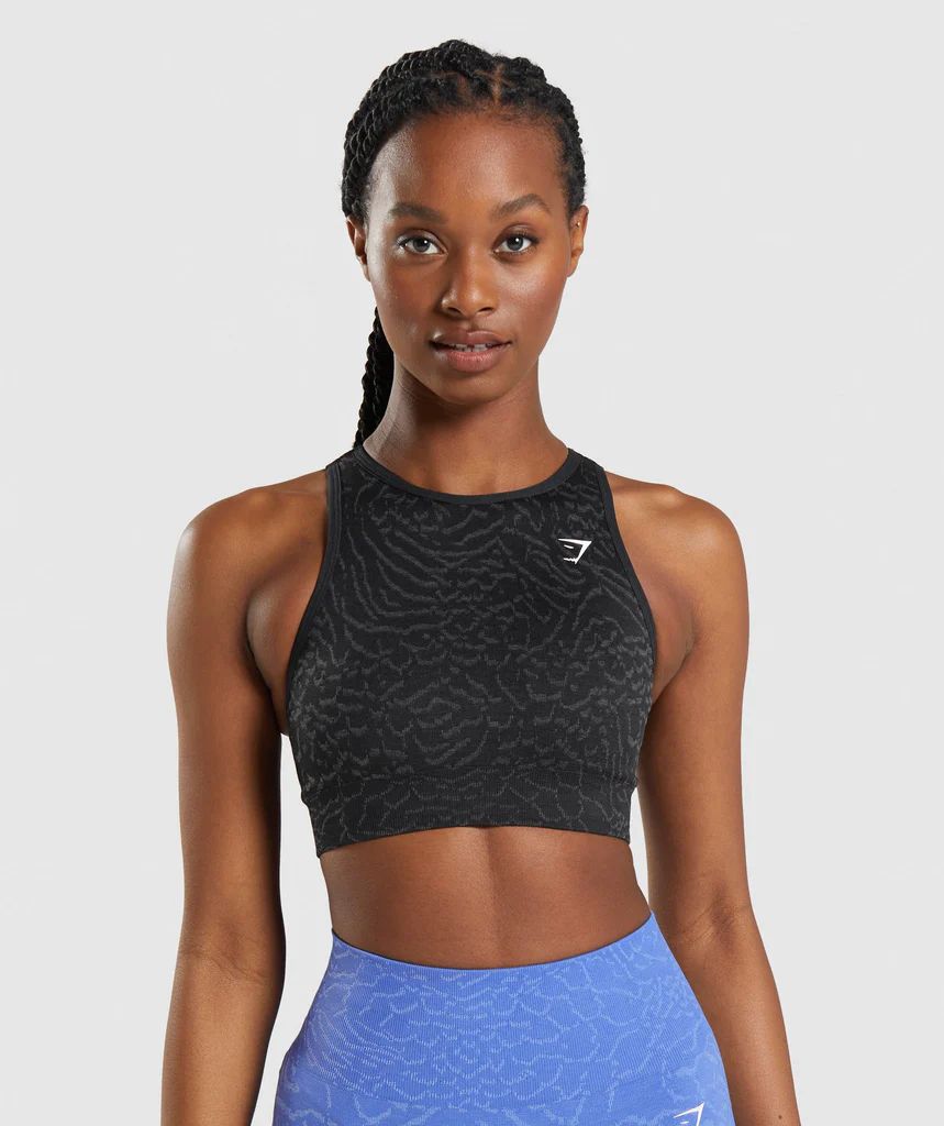 Gymshark Adapt Animal Seamless Sports Bra - Black | Gymshark (Global)