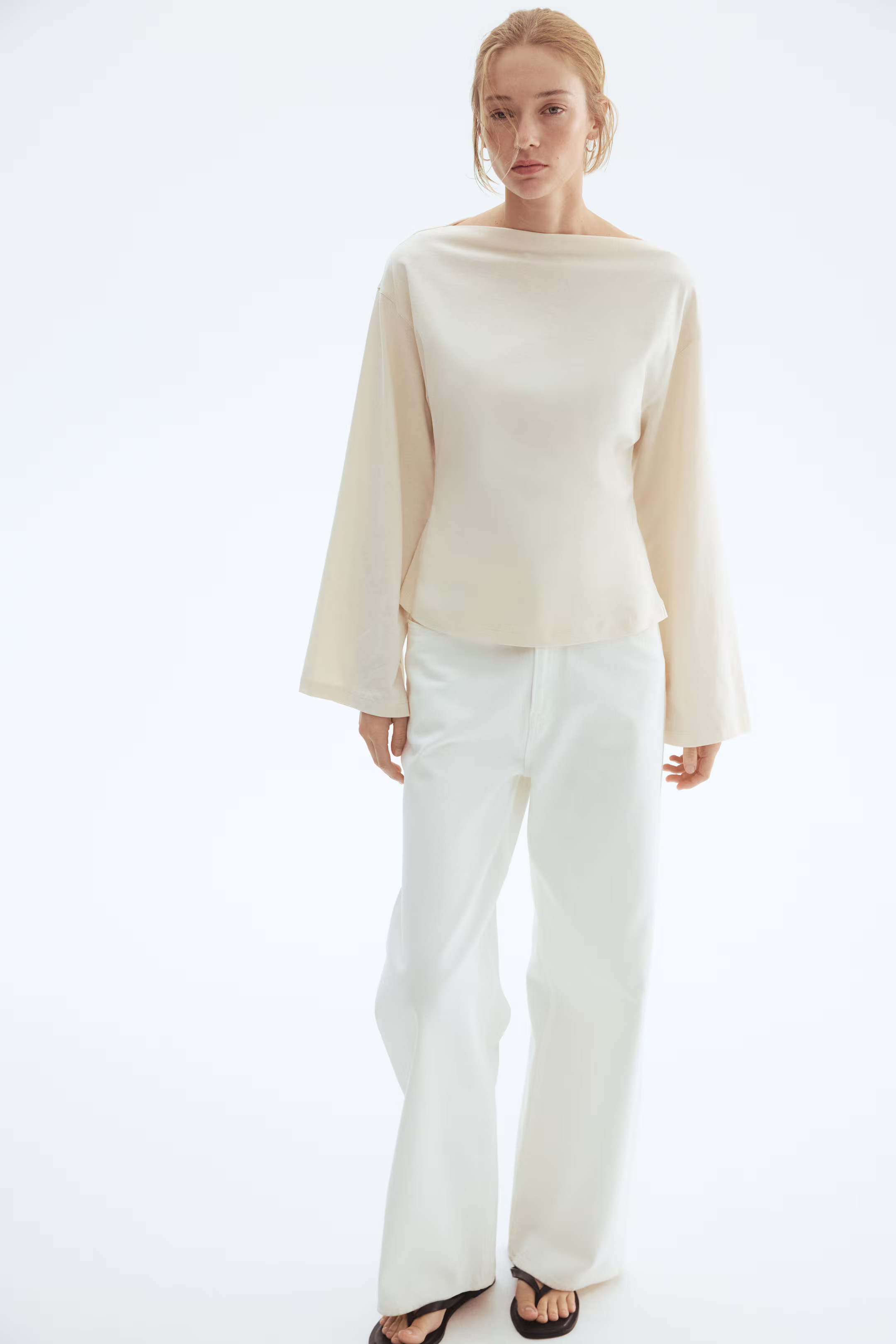 Boat-neck cotton top | H&M (UK, MY, IN, SG, PH, TW, HK)