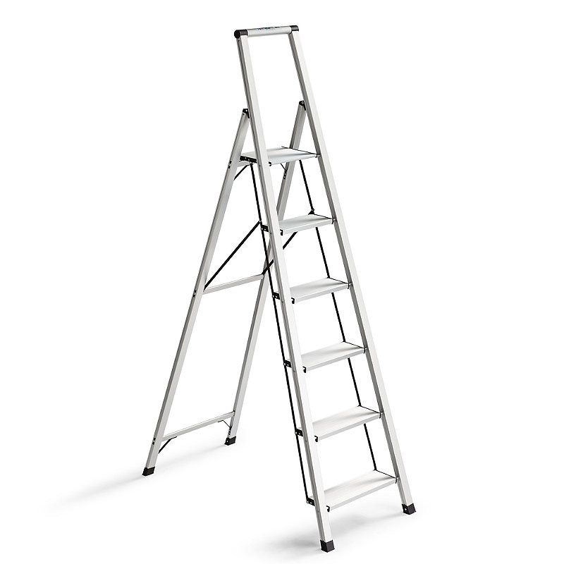 Ultralight Slimline 6-Step Aluminum Ladder - Aluminim - Frontgate | Frontgate
