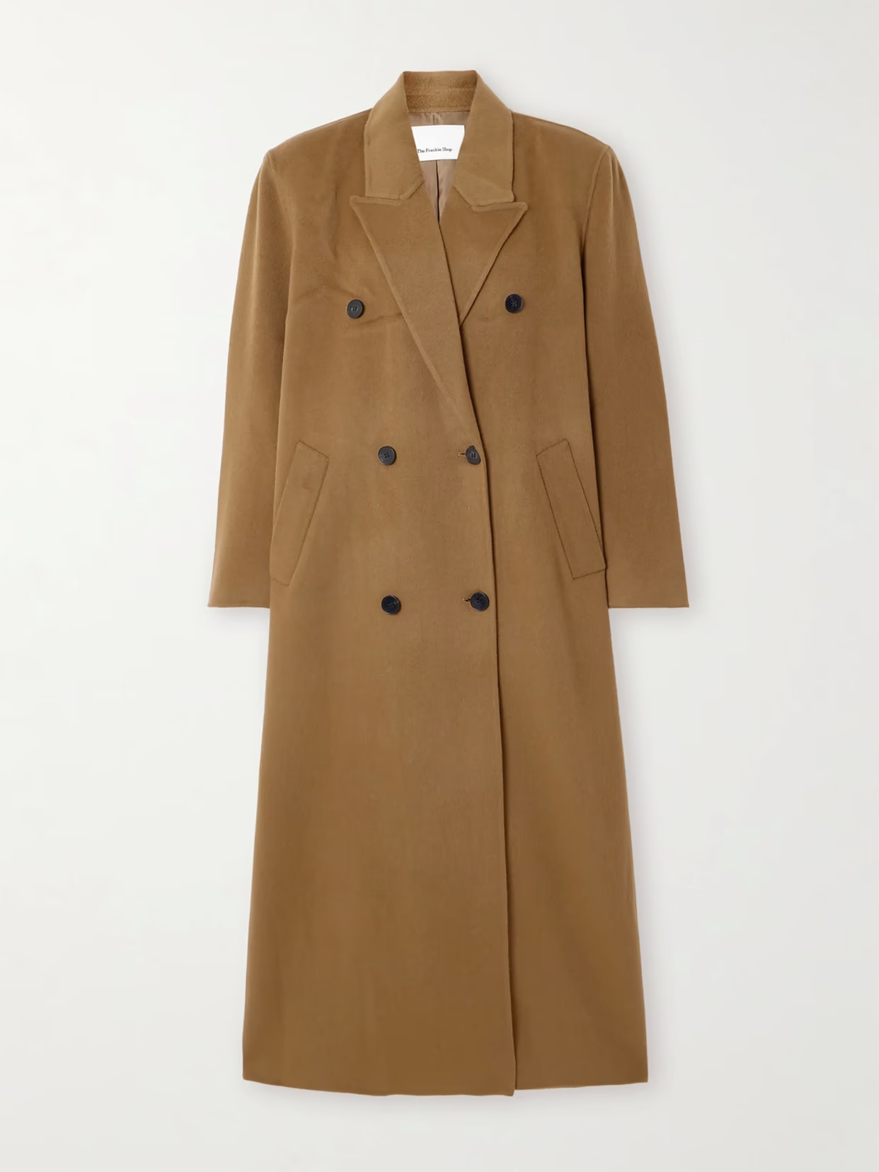 The Frankie Shop - Gaia Double-breasted Wool-blend Coat - Brown | NET-A-PORTER (US)
