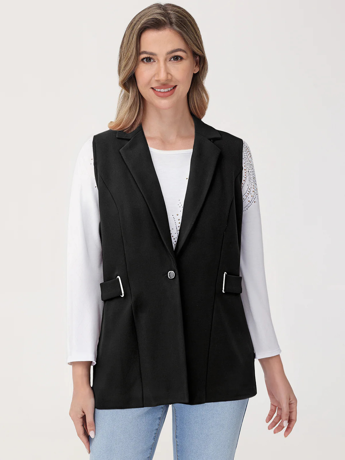 89th & Madison Tailored Long Vest | 89th + Madison