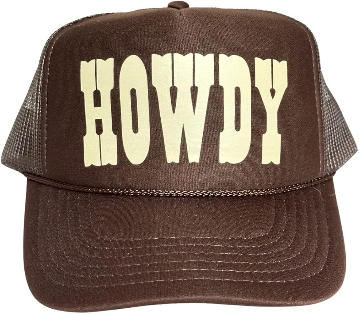 Raw & Rebellious Howdy Trucker Hat Brown | Amazon (US)