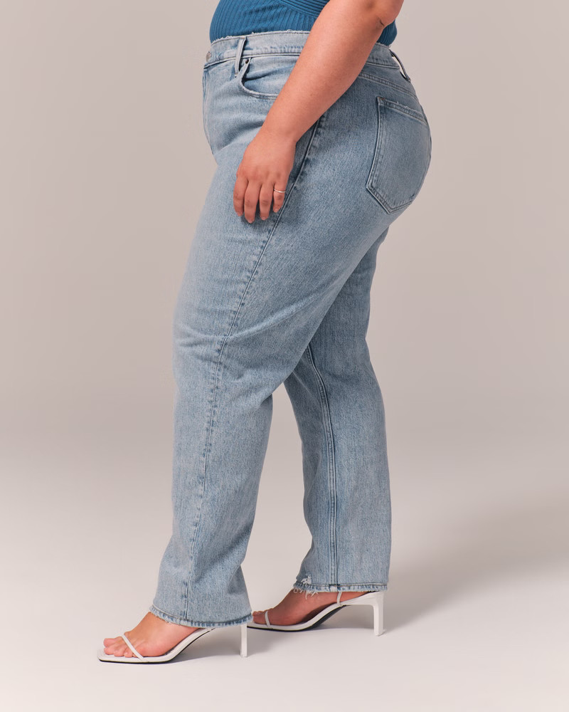 Women's Curve Love Ultra High Rise 90s Straight Jean | Women's Bottoms | Abercrombie.com | Abercrombie & Fitch (US)