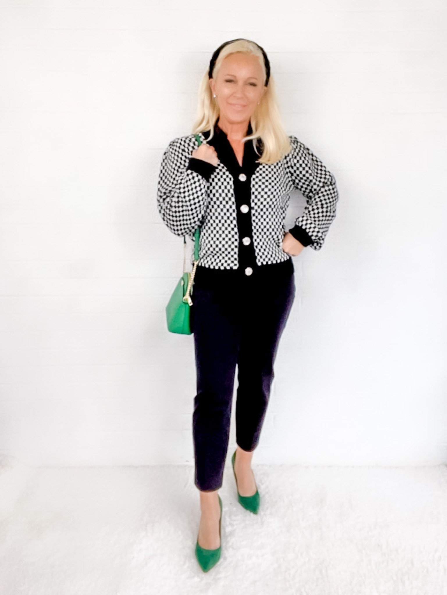 Work Outfit / Holiday Outfit / Checkered Cardigan / Night Out

#LTKSeasonal #LTKunder50 #LTKHoliday