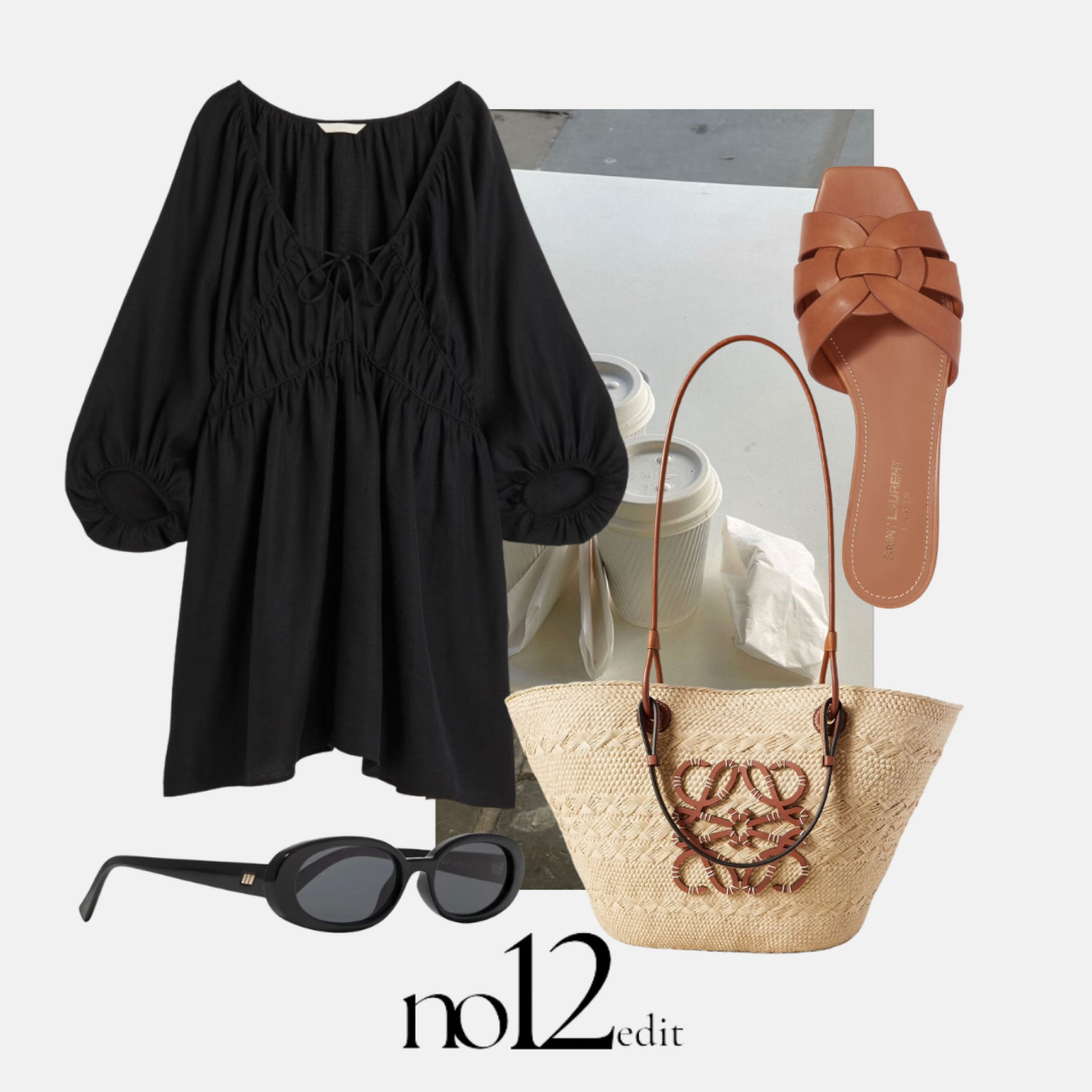 Effortless summer time look. Black, tan & raffia. 

#LTKtravel #LTKSeasonal #LTKswim