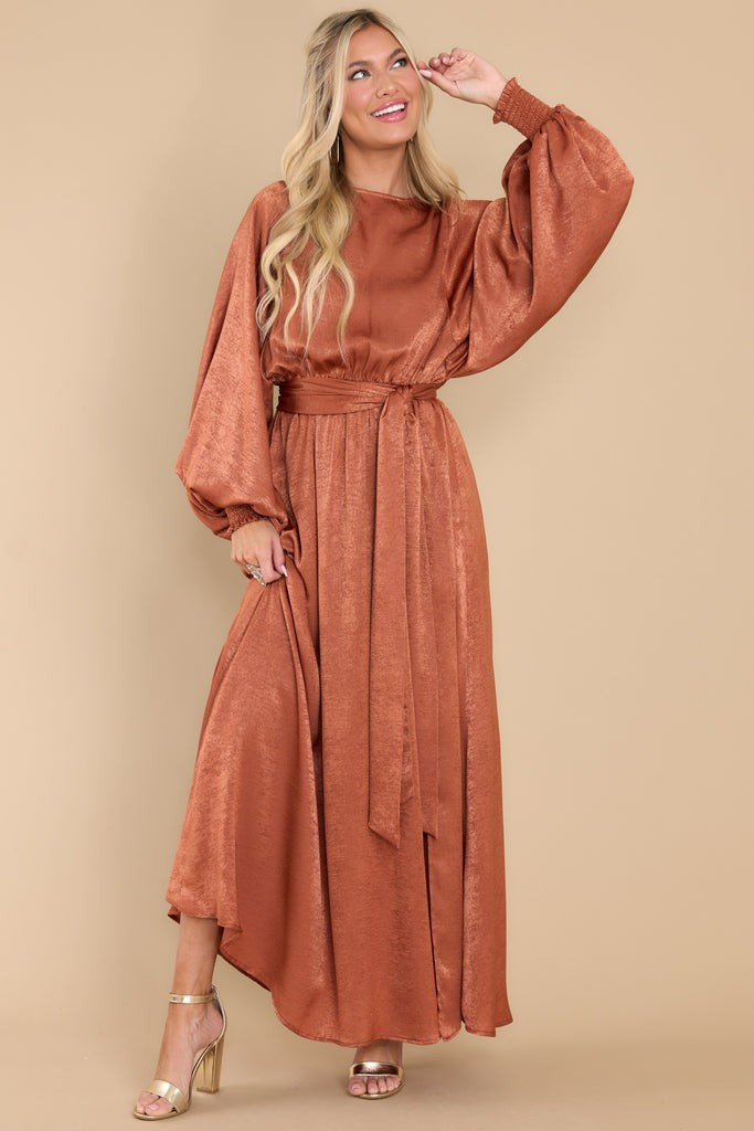 Like A Princess Terracotta Maxi Dress | Red Dress 