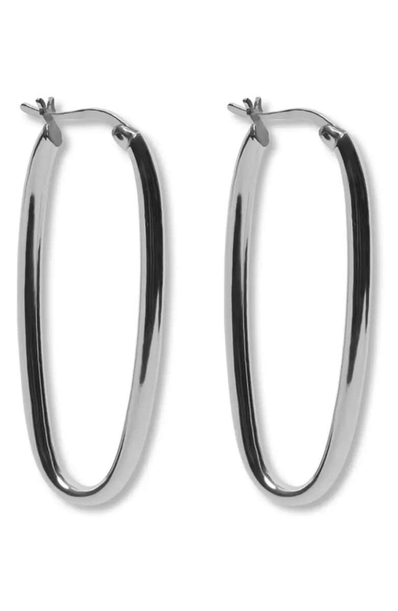 Argento Vivo Sterling Silver Sterling Silver Oval Hoop Earrings | Nordstrom | Nordstrom