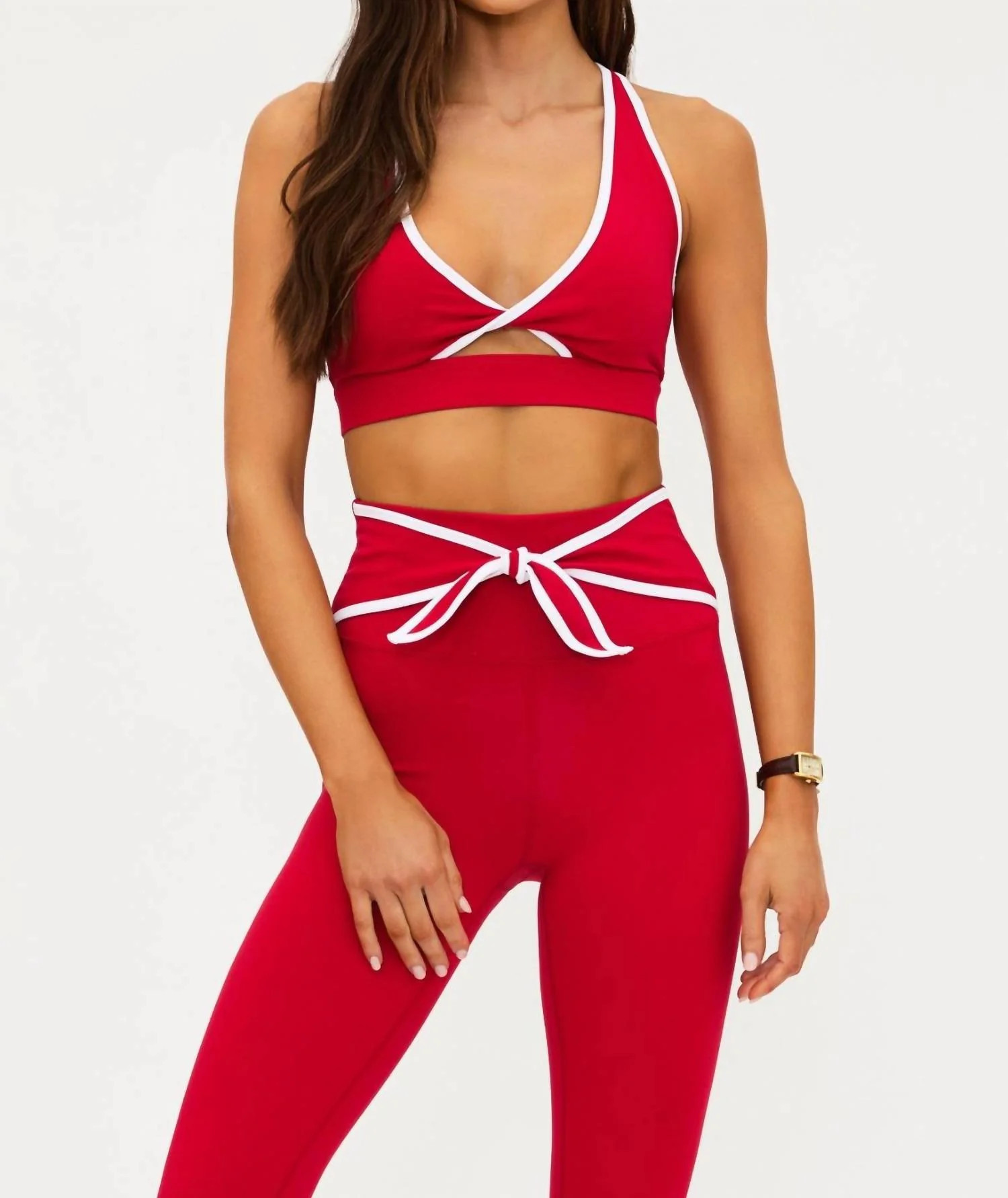 Twist Crop Top In Peppermint Two Tone | Shop Simon