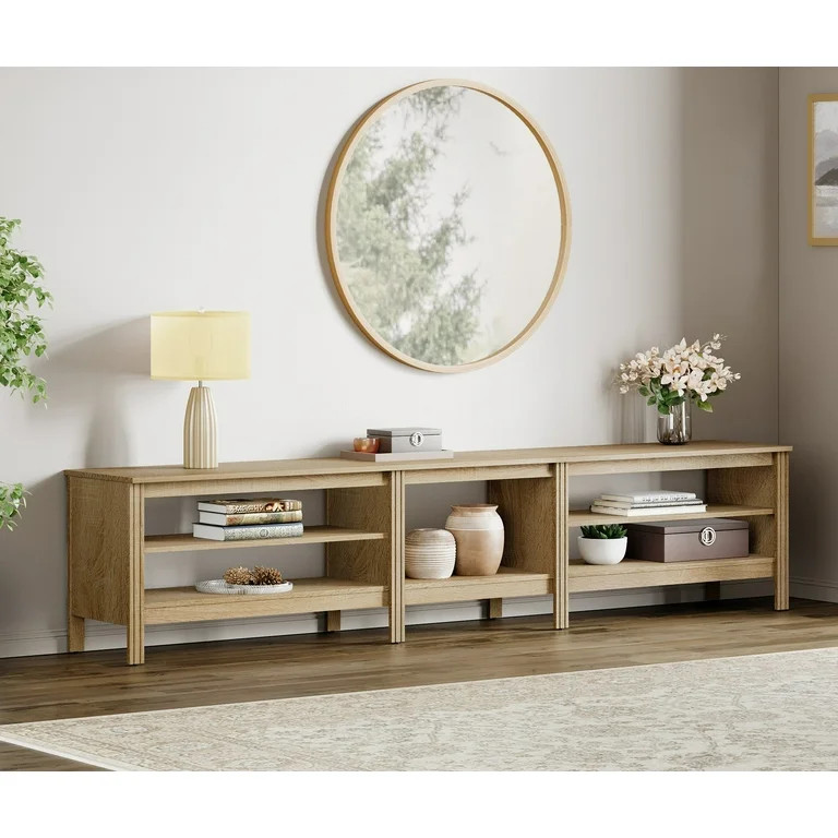 Fitueyes 94" Wood TV Stand for 85-100" TVs, Media Console with Open Shelves for Living Room Bedro... | Walmart (US)