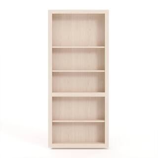InvisiDoor 36 in. x 80 in. Flush Mount Assembled Maple Unfinished Wood 4-Shelf Interior Bookcase ... | The Home Depot