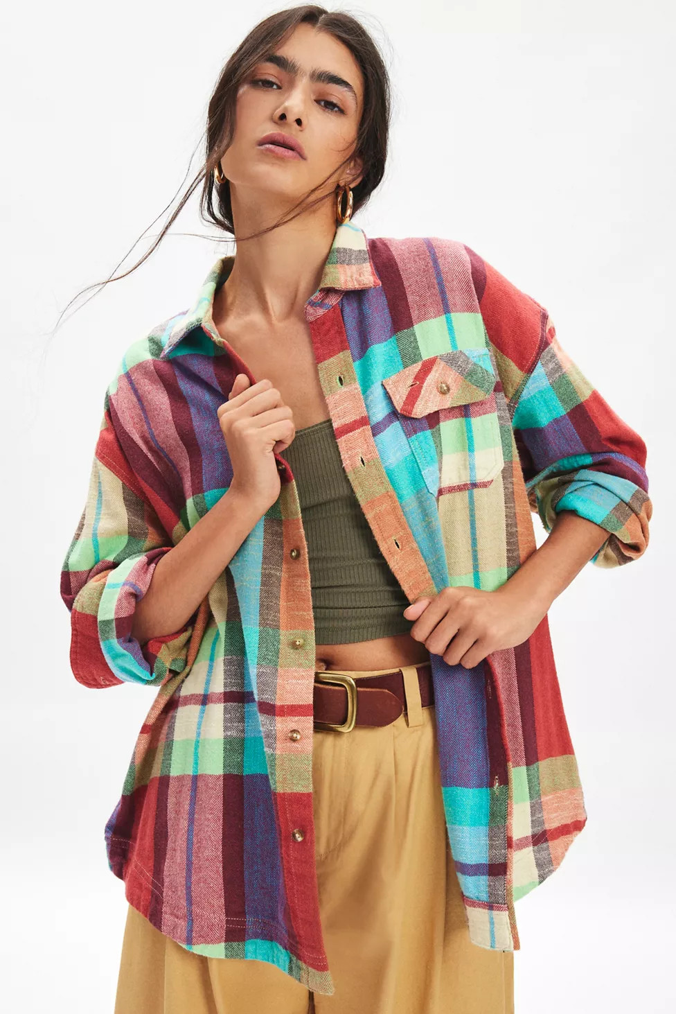 BDG Dani Oversized Flannel Shirt | Urban Outfitters (US and RoW)