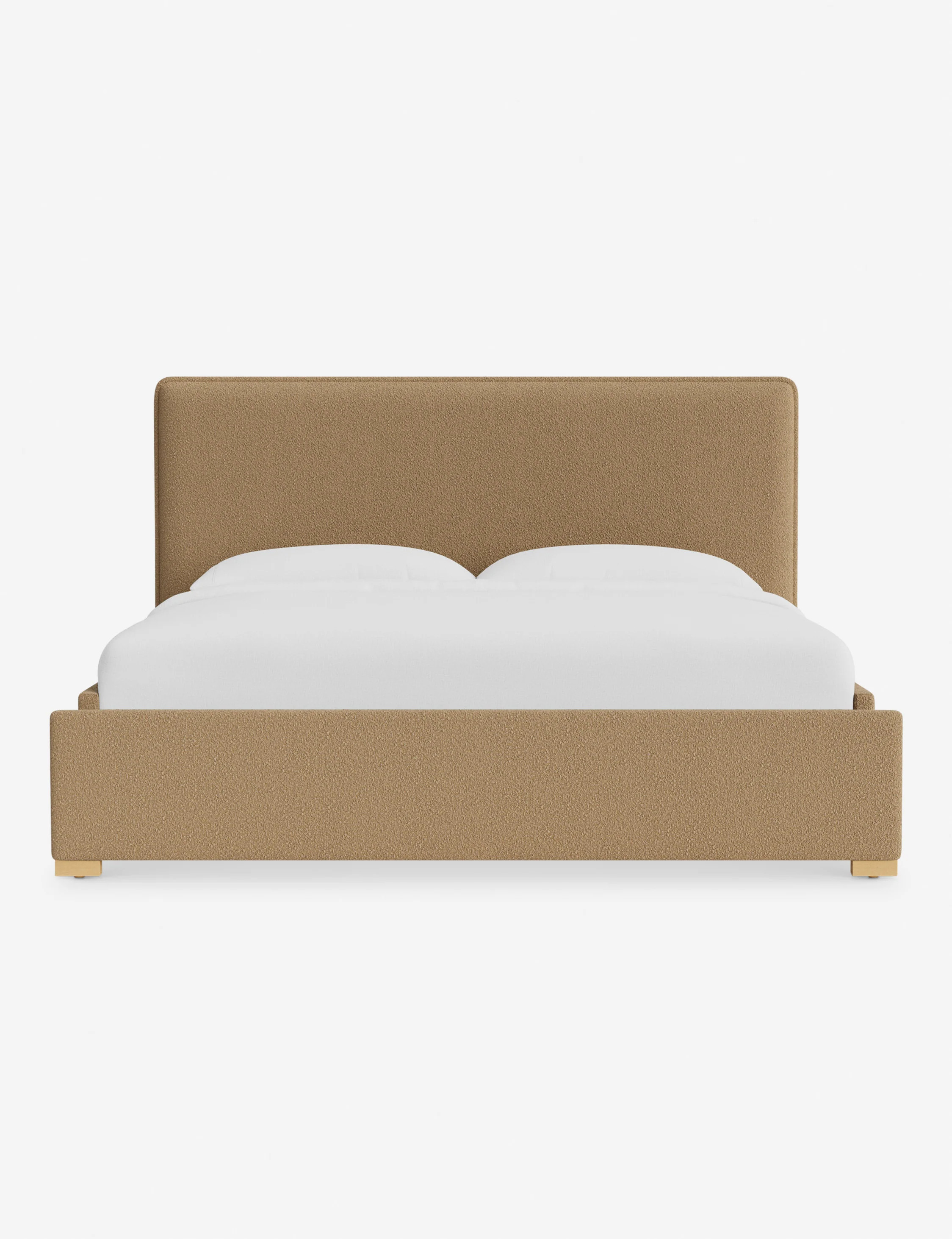 Johnson Storage Upholstered King Bed, Creme Luxe Boucle | Lulu and Georgia 