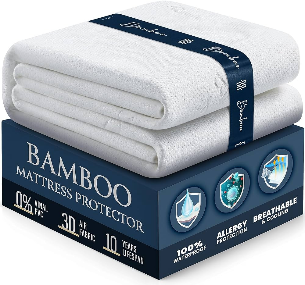 BELADOR Waterproof Mattress Protector Queen- 3D Air Fabric BAMBOO Mattress Protector Breathable M... | Amazon (US)