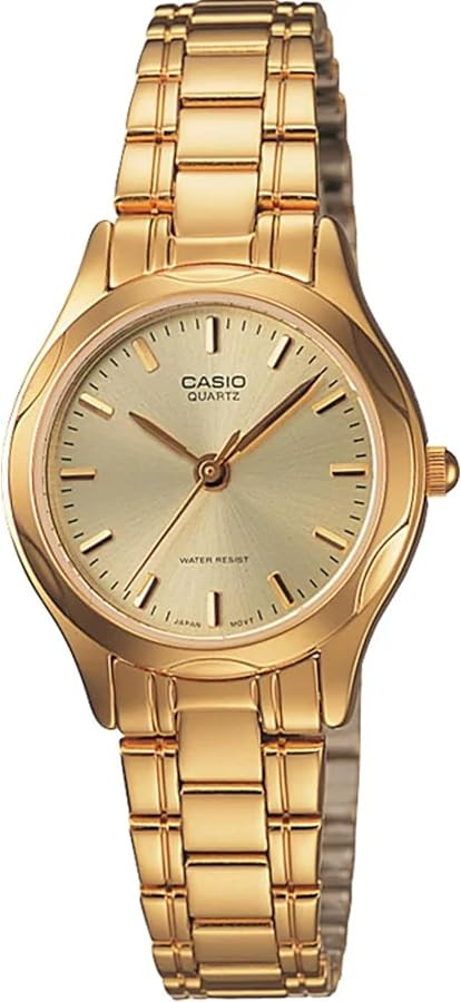 LTP-1275G-9A Watch Casio Women's Classic Stainless steel case, Stainless Bracelet, Gold Dial, Quartz Movement, Mineral, Water Resistant 50m, | Amazon (US)