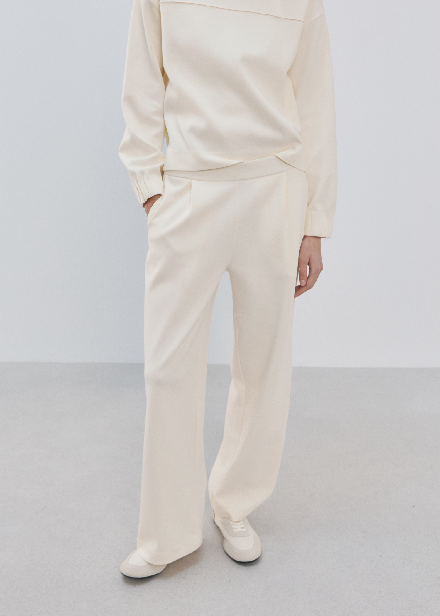 Straight-fit cotton trousers | MANGO (UK)