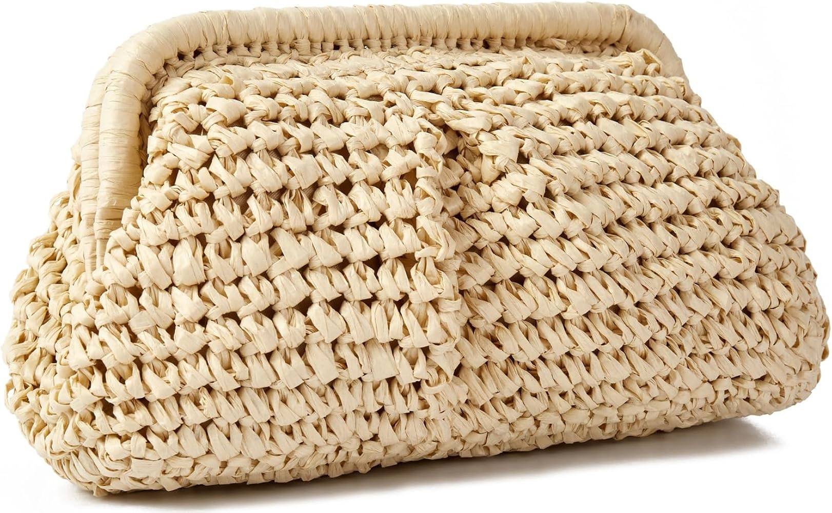 Straw Clutch Purse for Women Wedding Hand-Woved Evening Straw Handbag Party Wedding Summer Beach ... | Amazon (US)