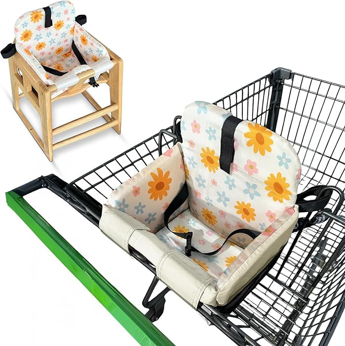 Shopping Cart Seat Cover for Baby, High Chair & Grocery Seat Protector, Padded Chair Covers for R... | Amazon (US)