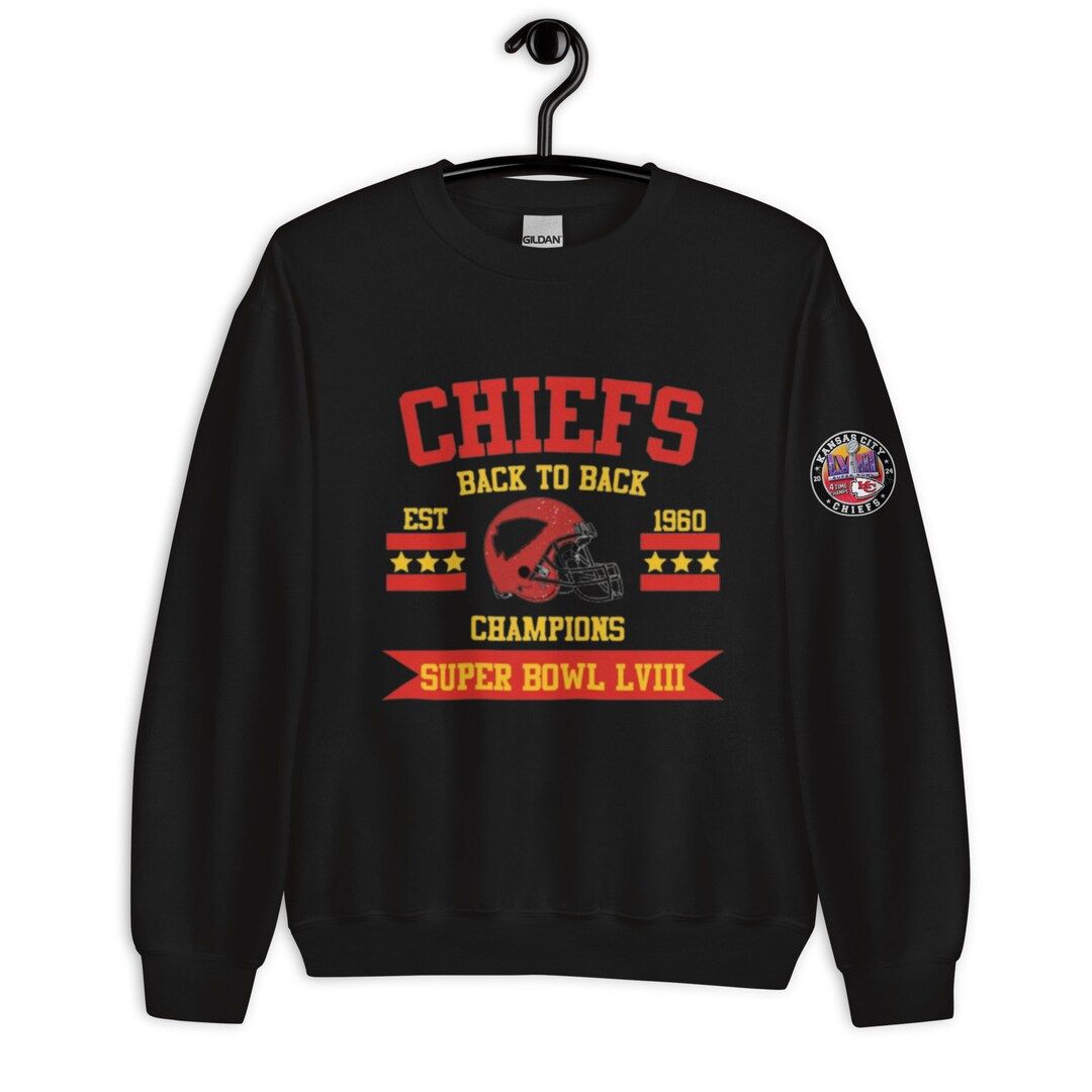 Kansas City Chiefs Back2back World Champs Super Bowl Sweatshirt With Super Bowl Patch - Etsy | Etsy (US)