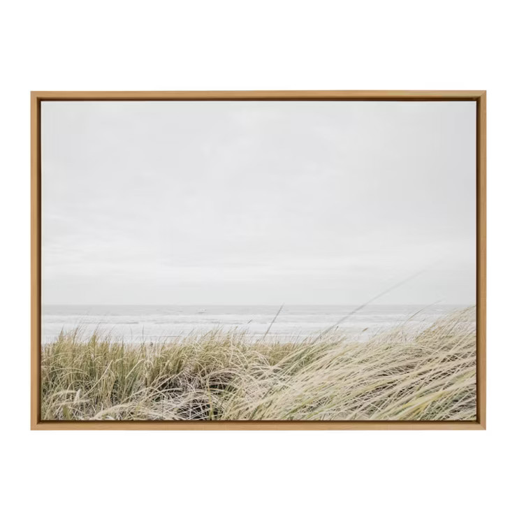 28" x 38" Sylvie East Beach Framed Canvas by Amy Peterson Art Studio Natural - Kate & Laurel All ... | Target