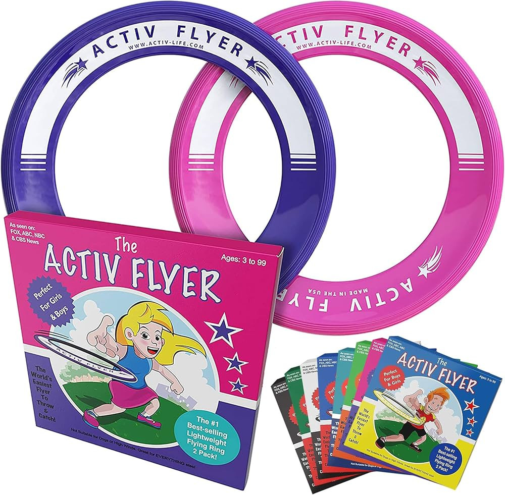 Activ Life Kid’s Flying Rings [2 Pack] They Fly Straight & Don’t Hurt! 80% Lighter Than Stand... | Amazon (US)