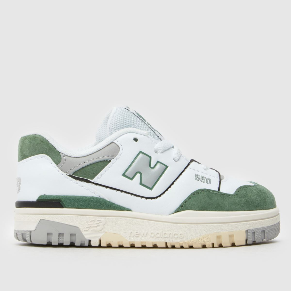 Kids Boys Toddler White & Green New Balance 550 Trainers | schuh | Schuh